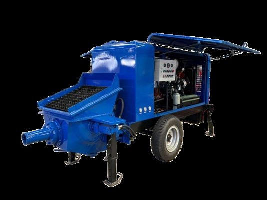 Pompa do betonu na przyczepie, demontowalna, do transportu betonu na duże odległości w dużych projektach inżynieryjnych